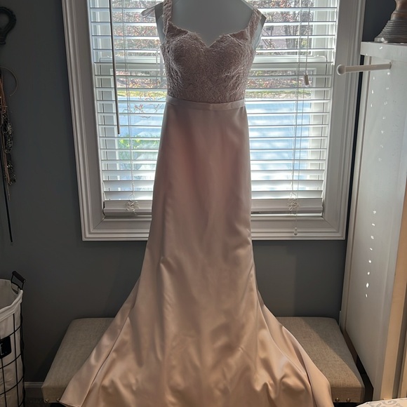 Gorgeous Avery Austin gown champagne color size 4 - Picture 6 of 7